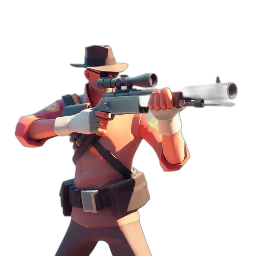 weapon, staff, robot, hat transparent PNG cut-out