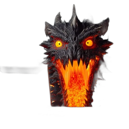 dragon, mask, staff, creature transparent PNG cut-out