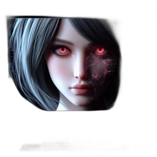 robot, face, mask, cyberpunk transparent PNG cut-out
