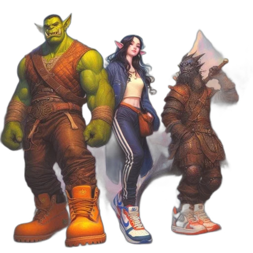 concept art, fantasy art, comic book art, pixel art transparent PNG cut-out