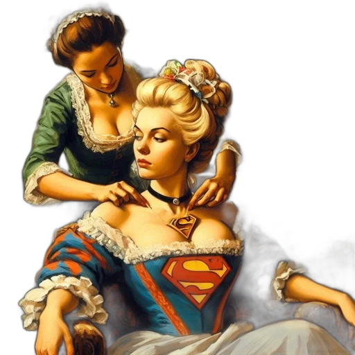 jewelry, crown, dress, oil painting transparent PNG cut-out