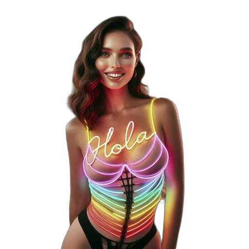 dress, jewelry, concept art, vaporwave transparent PNG cut-out
