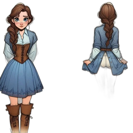 dress, jacket, concept art, fantasy art transparent PNG cut-out