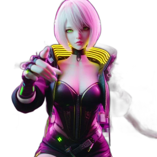 robot, jacket, staff, weapon transparent PNG cut-out