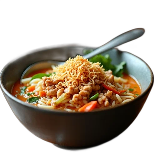 food, photorealistic, 3d render, bowl transparent PNG cut-out