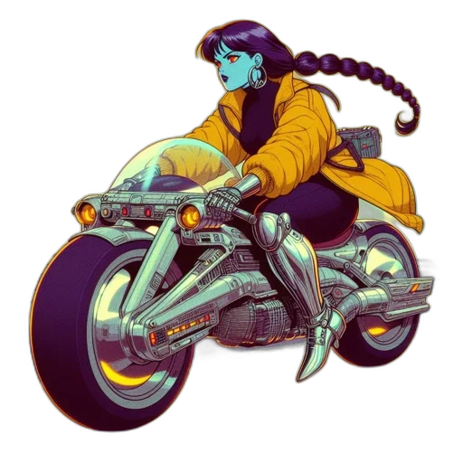 jacket, comic book art, concept art, cyberpunk transparent PNG cut-out