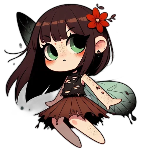creature, staff, anime, pixel art transparent PNG cut-out