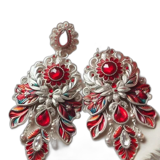 jewelry, crown, red, silver transparent PNG cut-out