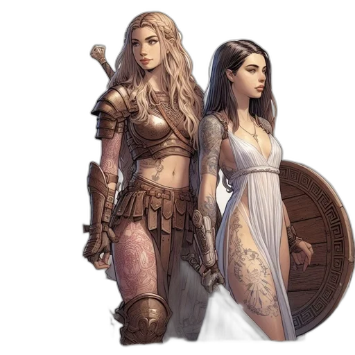 dress, sword, fantasy art, concept art transparent PNG cut-out