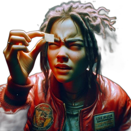 jacket, face, weapon, jewelry transparent PNG cut-out