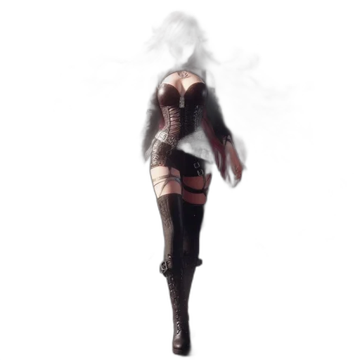 dress, mask, jacket, staff transparent PNG cut-out