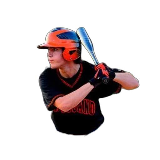 baseball, player, black, jersey transparent PNG cut-out