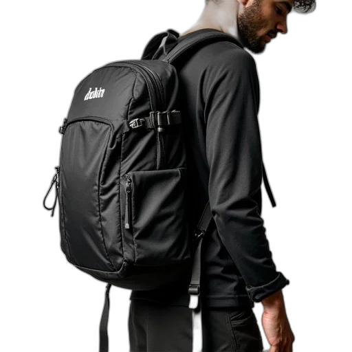 jacket, staff, cyberpunk, 3d render transparent PNG cut-out