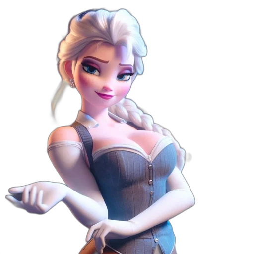 dress, staff, 3d render, concept art transparent PNG cut-out