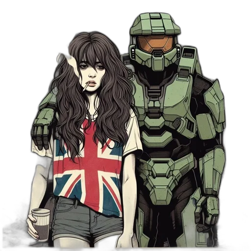 robot, concept art, pixel art, comic book art transparent PNG cut-out