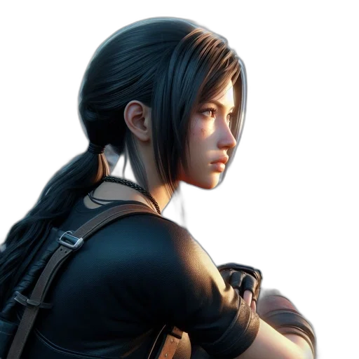 face, concept art, photorealistic, 3d render transparent PNG cut-out