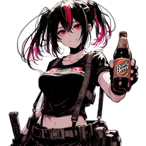 bottle, weapon, robot, jacket transparent PNG cut-out