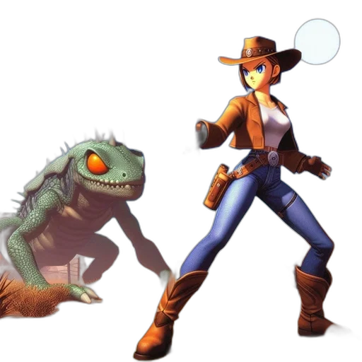 concept art, pixel art, 3d render, comic book art transparent PNG cut-out