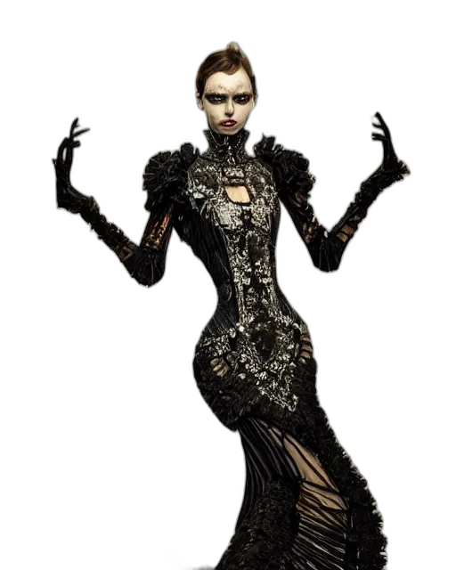 dress, jewelry, concept art, fantasy art transparent PNG cut-out