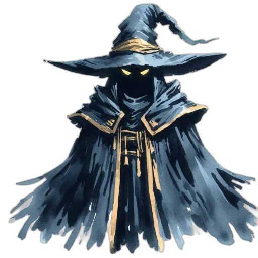 hat, mask, staff, jacket transparent PNG cut-out