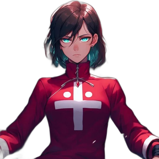 jacket, robot, staff, sword transparent PNG cut-out