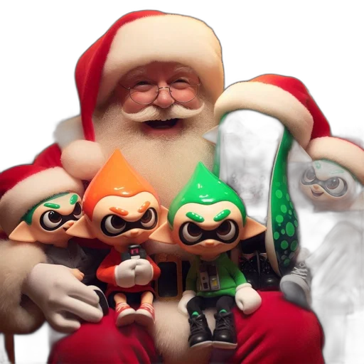 3d render, concept art, santa, claus transparent PNG cut-out
