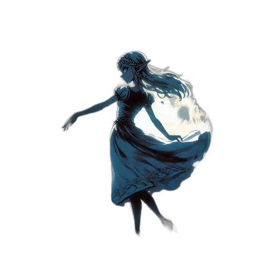 dress, hair, creature, dragon transparent PNG cut-out