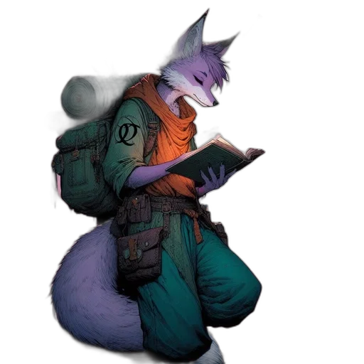 jacket, staff, weapon, animal transparent PNG cut-out