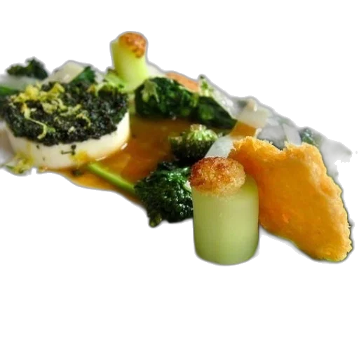 food, photorealistic, green, plate transparent PNG cut-out