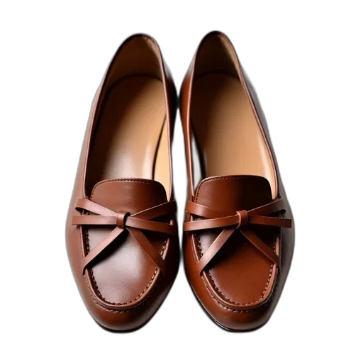 shoes, pair, brown, leather transparent PNG cut-out
