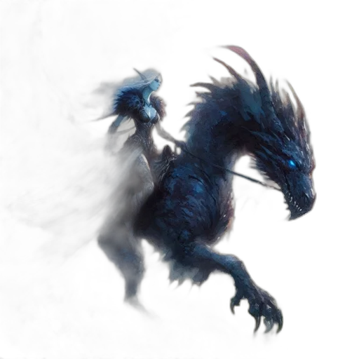dragon, creature, animal, hair transparent PNG cut-out
