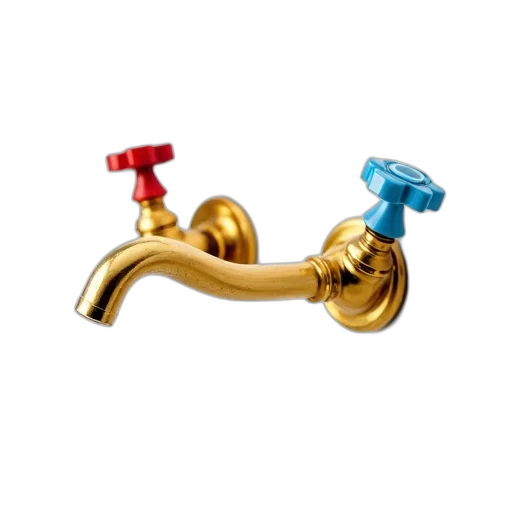jewelry, shiny, gold-colored, faucet transparent PNG cut-out