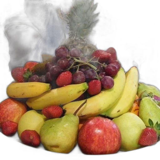 food, crown, photorealistic, oil painting transparent PNG cut-out