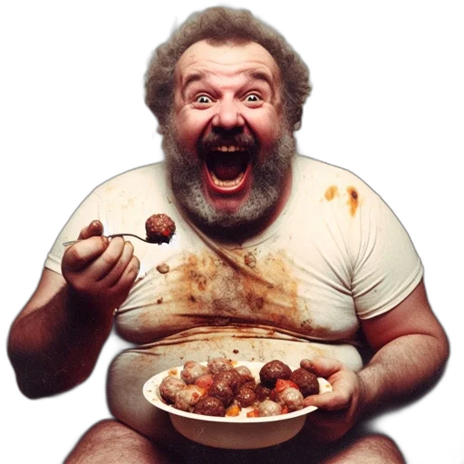 food, photorealistic, concept art, excited transparent PNG cut-out