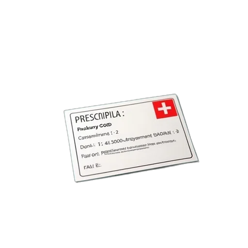 3d render, prescription, card, medications transparent PNG cut-out