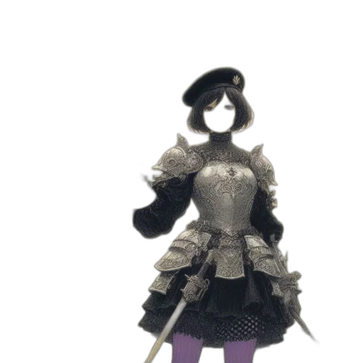 dress, crown, staff, robot transparent PNG cut-out