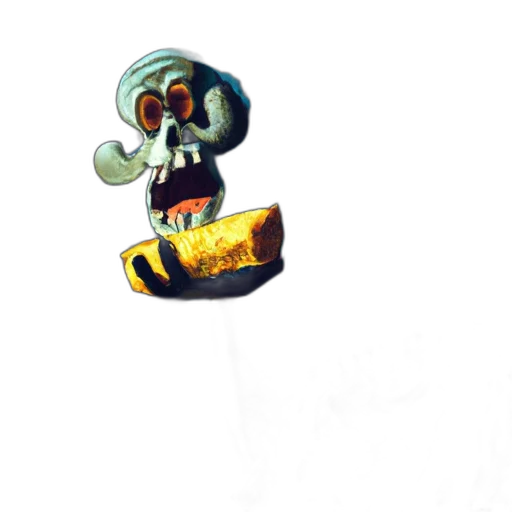 robot, mask, staff, creature transparent PNG cut-out