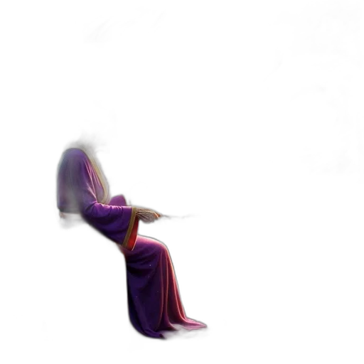 dress, staff, mask, hair transparent PNG cut-out