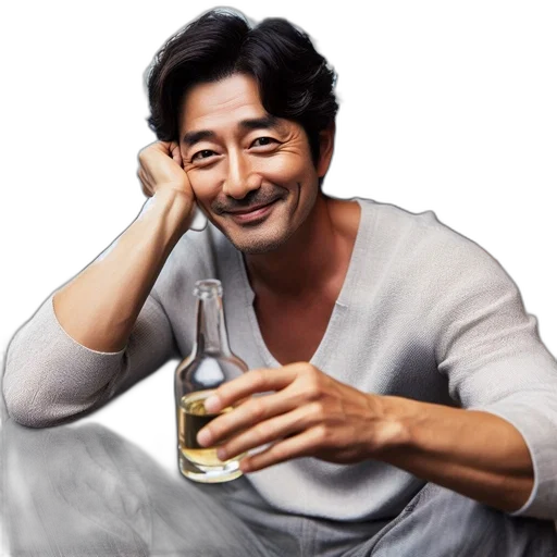 face, photorealistic, man, relaxes transparent PNG cut-out