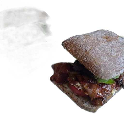 food, photorealistic, two, sandwiches transparent PNG cut-out