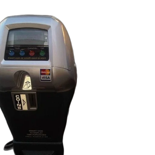 robot, two, parking, meters transparent PNG cut-out