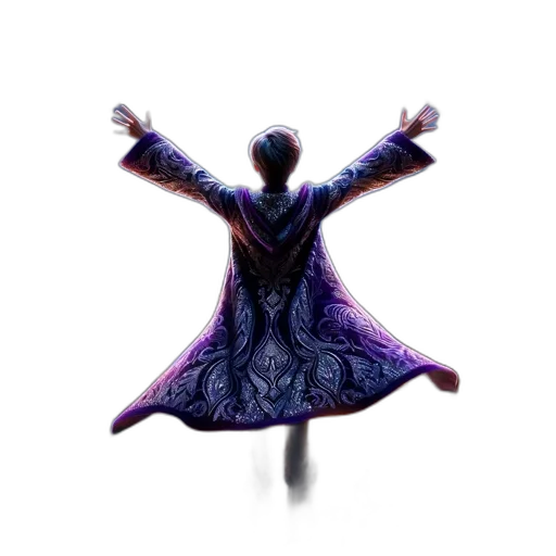 dress, jacket, crown, staff transparent PNG cut-out