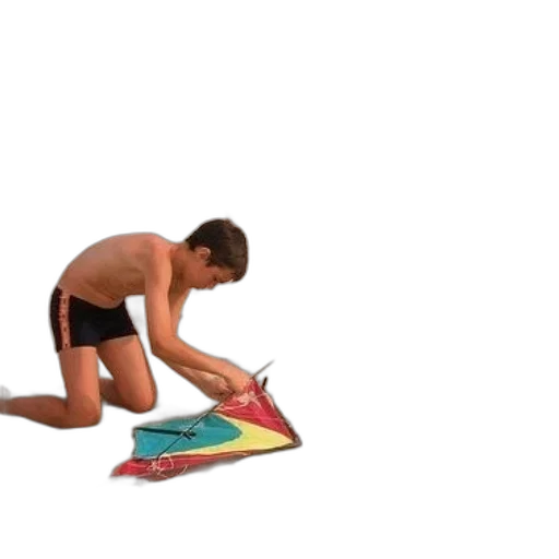 young, man, beach, preparing transparent PNG cut-out
