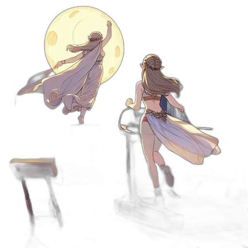 dress, staff, umbrella, sword transparent PNG cut-out