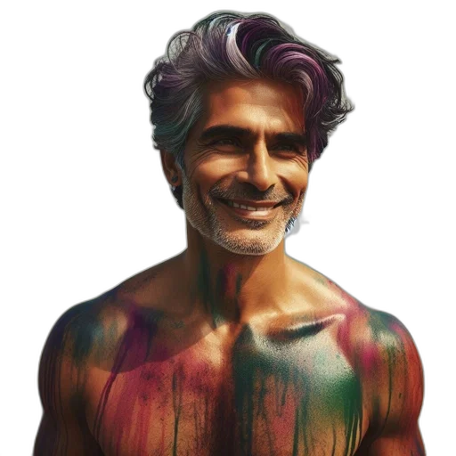face, photorealistic, oil painting, concept art transparent PNG cut-out