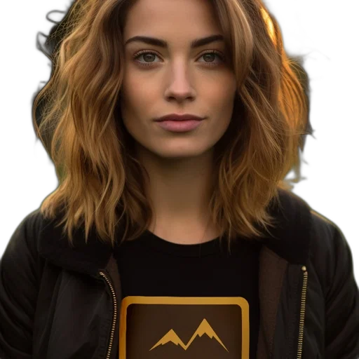 jacket, face, hair, staff transparent PNG cut-out