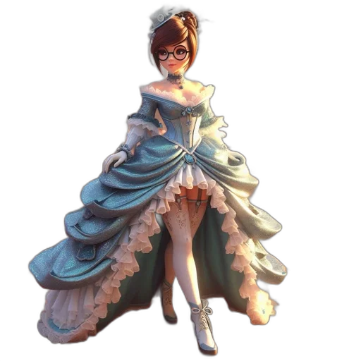 dress, crown, staff, concept art transparent PNG cut-out