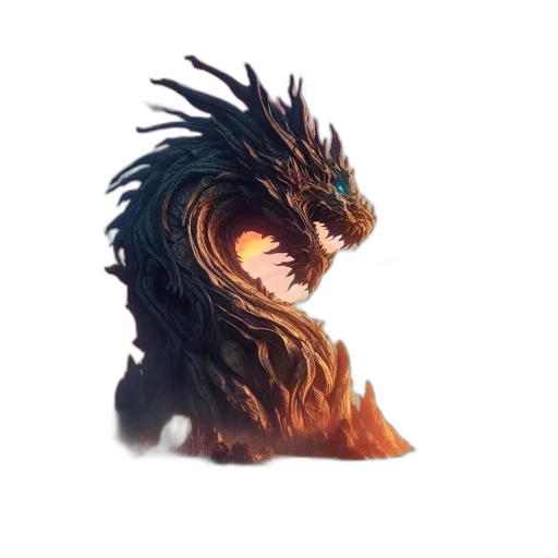 dragon, creature, animal, hair transparent PNG cut-out