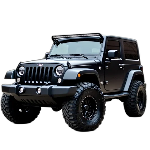 car, 3d render, photorealistic, black transparent PNG cut-out