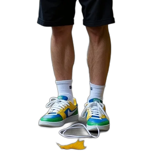 shoes, staff, weapon, 3d render transparent PNG cut-out